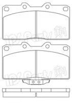 Комплект тормозных колодок IPS Parts IBD-1597