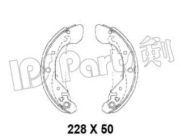 Тормозные колодки IPS Parts IBL-4W02