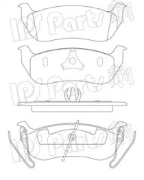 Комплект тормозных колодок IPS Parts IBR-1991