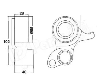 Устройство для натяжения ремня, ремень ГРМ IPS Parts ITB-6416