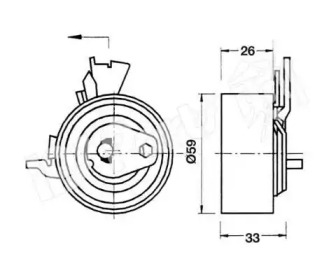 Натяжитель IPS Parts ITB-6W05