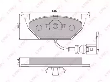 Комплект тормозных колодок LYNXauto BD-1202