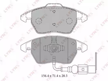 Комплект тормозных колодок LYNXauto BD-1203