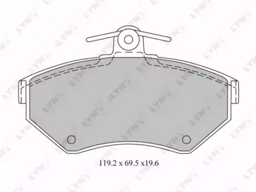 Комплект тормозных колодок LYNXauto BD-1214