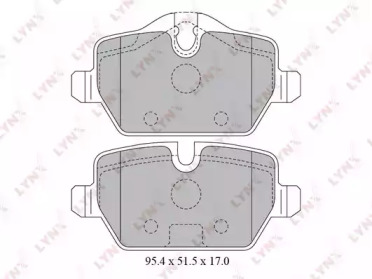 Комплект тормозных колодок LYNXauto BD-1430