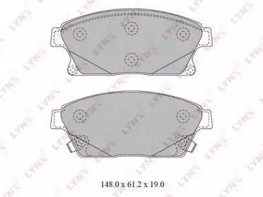 Комплект тормозных колодок LYNXauto BD-1813