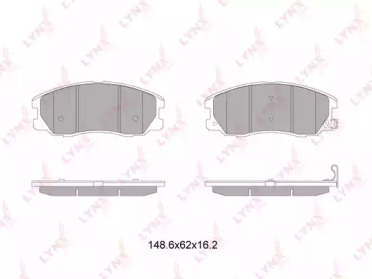 Комплект тормозных колодок LYNXauto BD-1816