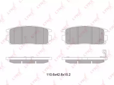 Комплект тормозных колодок LYNXauto BD-1817