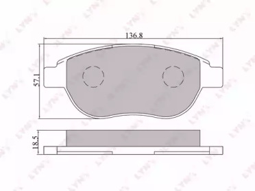 Комплект тормозных колодок LYNXauto BD-2202