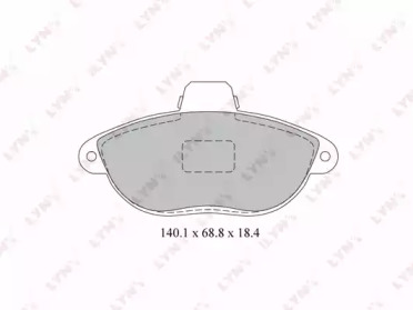 Комплект тормозных колодок LYNXauto BD-2213