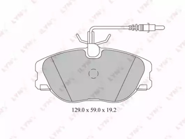 Комплект тормозных колодок LYNXauto BD-2214