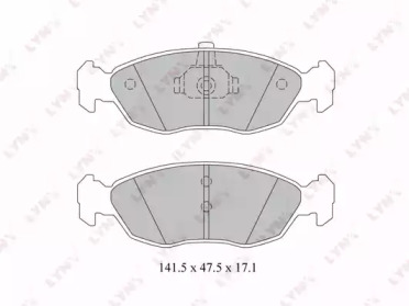 Комплект тормозных колодок LYNXauto BD-2219