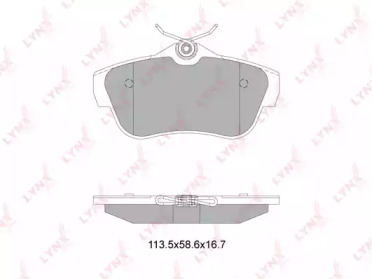 Комплект тормозных колодок LYNXauto BD-2228