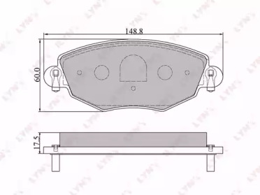 Комплект тормозных колодок LYNXauto BD-3006