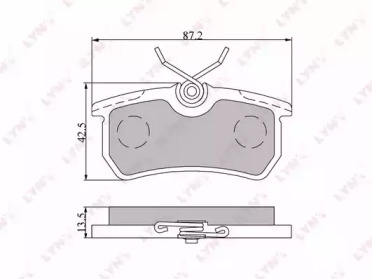 Комплект тормозных колодок LYNXauto BD-3010