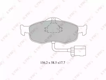 Комплект тормозных колодок LYNXauto BD-3012