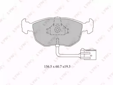 Комплект тормозных колодок LYNXauto BD-3013