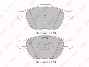 Комплект тормозных колодок LYNXauto BD-3022