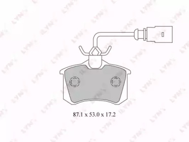 Комплект тормозных колодок LYNXauto BD-3025
