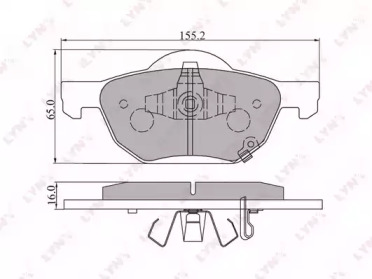 Комплект тормозных колодок LYNXauto BD-3413