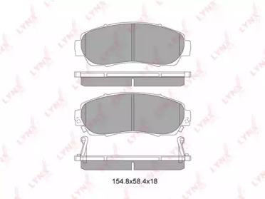 Комплект тормозных колодок LYNXauto BD-3435