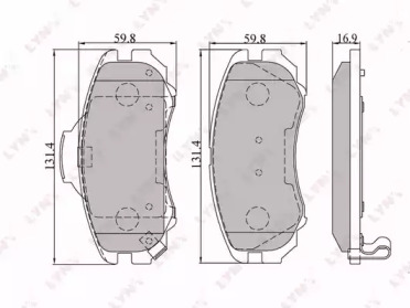 Комплект тормозных колодок LYNXauto BD-3602