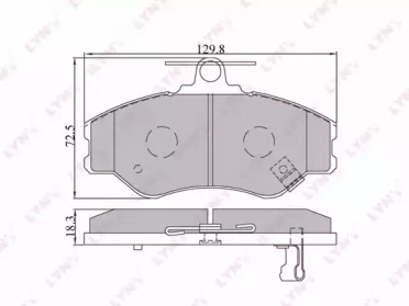 Комплект тормозных колодок LYNXauto BD-3604