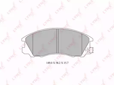 Комплект тормозных колодок LYNXauto BD-3617