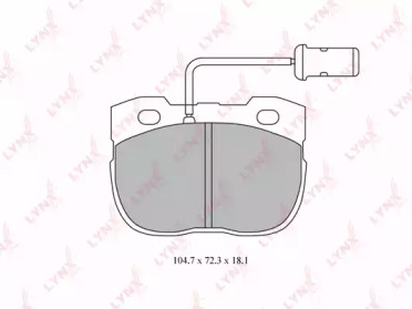 Комплект тормозных колодок LYNXauto BD-5000