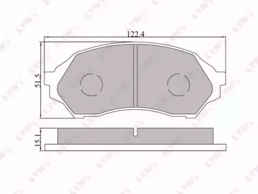 Комплект тормозных колодок LYNXauto BD-5103