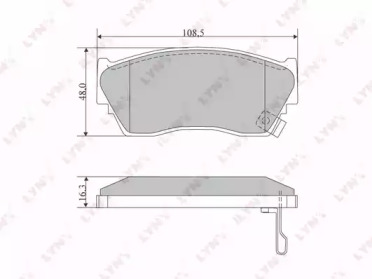 Комплект тормозных колодок LYNXauto BD-5110