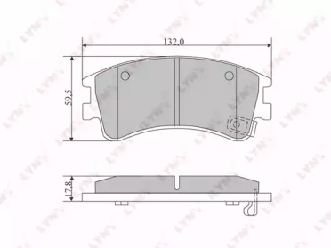 Комплект тормозных колодок LYNXauto BD-5112