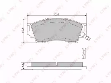 Комплект тормозных колодок LYNXauto BD-5114