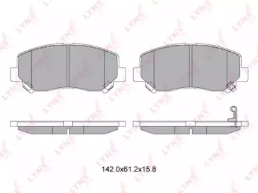 Комплект тормозных колодок LYNXauto BD-5125