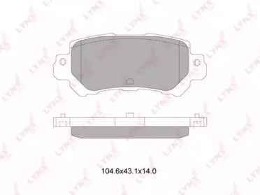 Комплект тормозных колодок LYNXauto BD-5126