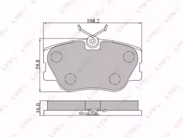 Комплект тормозных колодок LYNXauto BD-5301