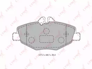 Комплект тормозных колодок LYNXauto BD-5323