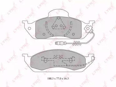 Комплект тормозных колодок LYNXauto BD-5326