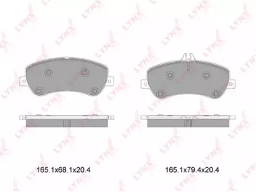 Комплект тормозных колодок LYNXauto BD-5354