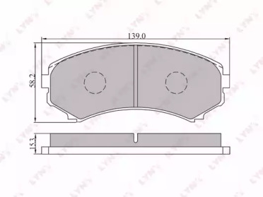 Комплект тормозных колодок LYNXauto BD-5506