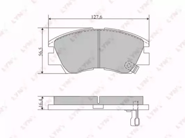 Комплект тормозных колодок LYNXauto BD-5519