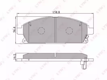 Комплект тормозных колодок LYNXauto BD-5704