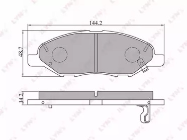 Комплект тормозных колодок LYNXauto BD-5707