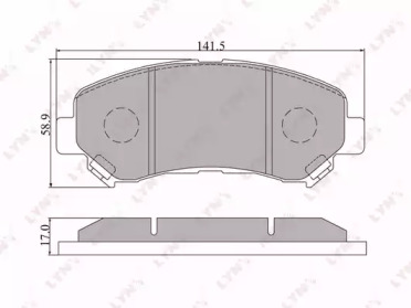 Комплект тормозных колодок LYNXauto BD-5711