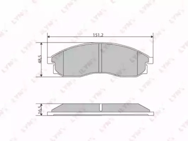 Комплект тормозных колодок LYNXauto BD-5723