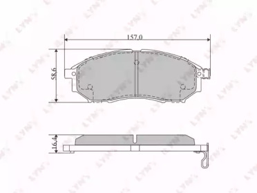 Комплект тормозных колодок LYNXauto BD-5725