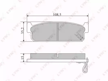 Комплект тормозных колодок LYNXauto BD-5728