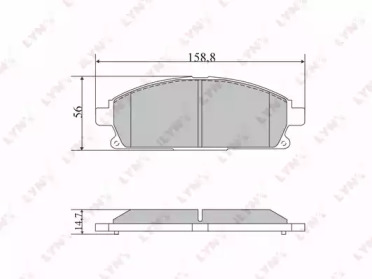 Комплект тормозных колодок LYNXauto BD-5729