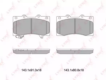 Комплект тормозных колодок LYNXauto BD-5744
