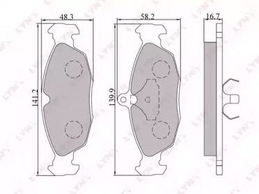 Комплект тормозных колодок LYNXauto BD-5903